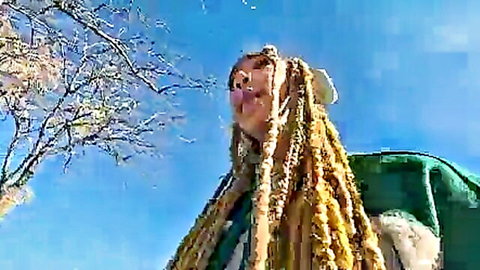 Luna Black ebony beauty spots you on street for wild fuck session