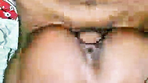 Close-up amateur vaginal penetration with visible insertion
