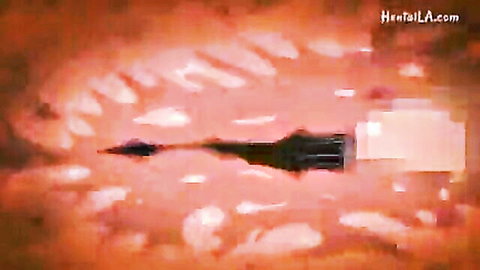 Blurry hentai succubus tentacle penetration scene in red glow, episode 2