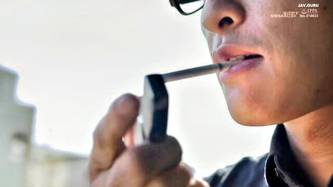 Rika Tsubaki JAV: Brooding young man smoking in pure love ecchi scene