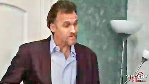 Handsome suited man smirking in office ready for rough sex Whorney Films
