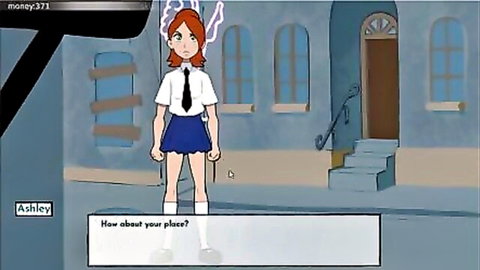 Redhead schoolgirl Ashley in uniform teases in 18Titans Ep 71 preview