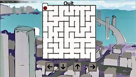 18Titans Episode 61 maze game screenshot with urban skyline view