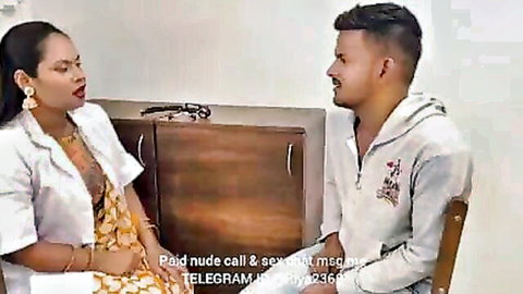Nurse Aksha in saree seduces patient during steamy consultation scene