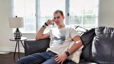 Young guy on phone acting cool as stepmom Pristine Edge teases