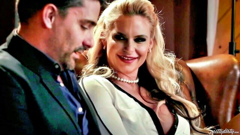 Phoenix Marie seduces brother-in-law with deep cleavage in white dress