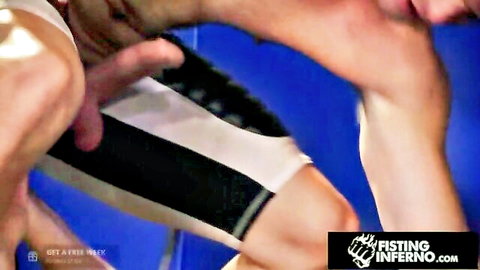 Submissive guy facefucked and sucking in intense gay oral scene from Falcon Studios