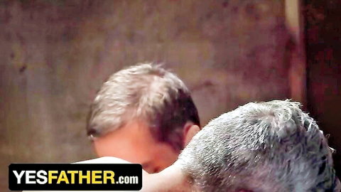 Marcus Rivers twerks and jerks off on Priest Oaks' creamy cock in YesFather gay scene
