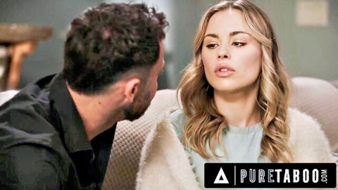 Seth Gamble and Anna Claire Clouds in intimate couch talk from Pure Taboo kidney donor scene
