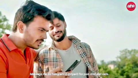 Two Indian men laughing outdoors in Mard Ko dard series by Ko Ko, casual polo and shirt