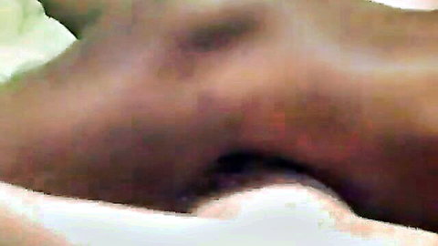 Close-up of intense deep vaginal penetration in ebony hardcore sex