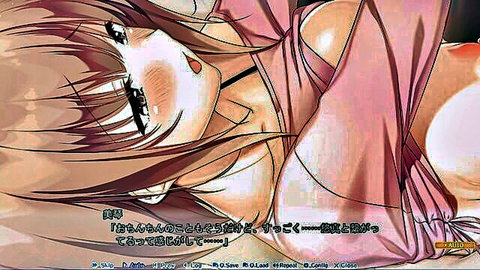 Akizuki Mikoto anime girl exposing large breasts in slipping pink dress