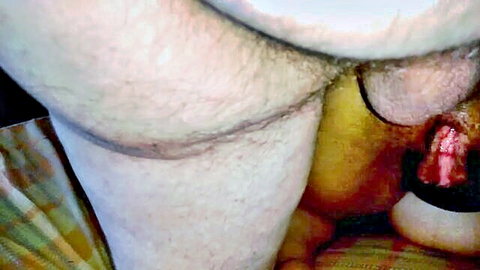 Curvy Italian girl takes cock slowly in ass, close-up anal penetration
