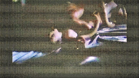 Blurry abstract demon tentacle sex scene in pink hues