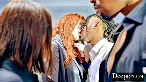 Maitland Ward kisses black stud as Adriana Chechik joins twisted foursome