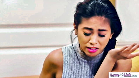 Ember Snow teary-eyed in emotional body swap adult scene