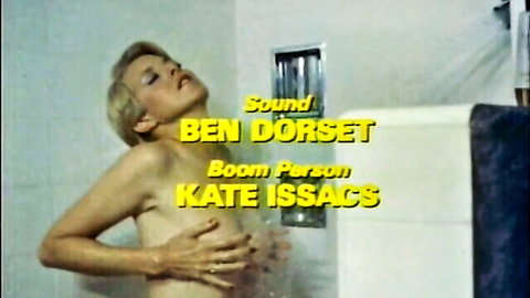 Vintage blonde Kate Issacs nude shower scene from Aunt Peg 1980