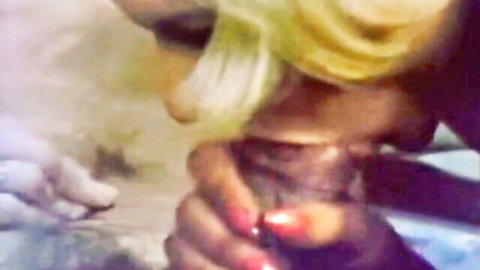 Vintage blonde handjob on dark cock in retro 8mm Tabu Film pop concert scene