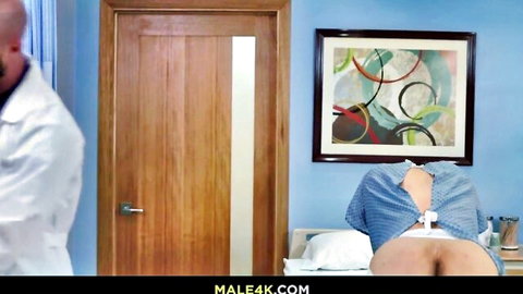 Brazzers doctor approaches bent-over patient with exposed ass in hospital gown