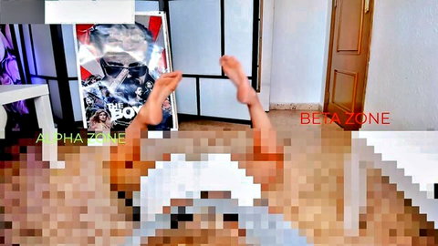 Beta loser ASMR thumbnail: woman legs up in white panties, feet tease