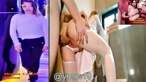 Marian Caballero in white lingerie, bent over with hand on ass in steamy sex scene