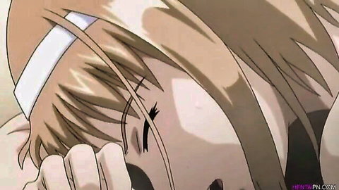 Blonde hentai girl eyes rolled back moaning in orgasmic ecstasy with tongue out