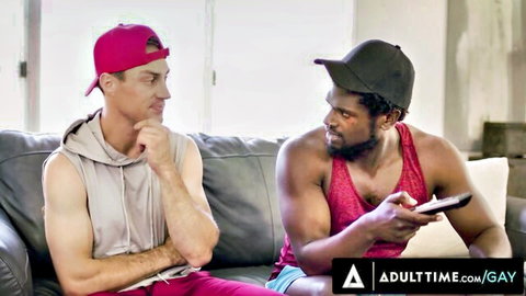 Devin Trez and Damien White straight buddies mutual masturbation with Fleshlight