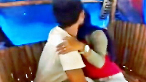 Malaysian girl embraces sexy boyfriend in intimate hut moment