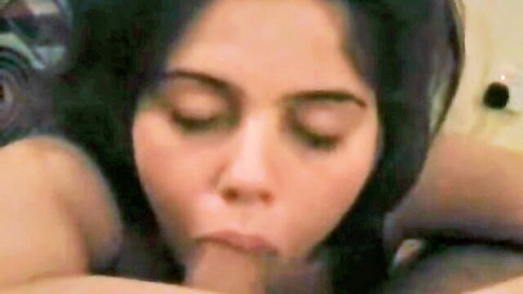 Pakistani woman with plump lips giving blowjob on webcam