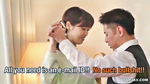 Kanae Matsuyuki in flirty collar adjustment with man, JAV tease