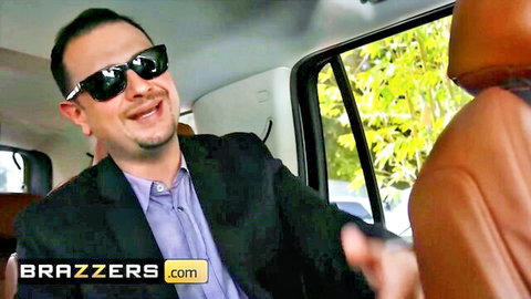 Azul Hermosa as cheating wife seducing driver in Brazzers taxi scene