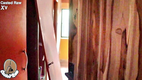 Melissa Ria behind the scenes at red door entrance HD