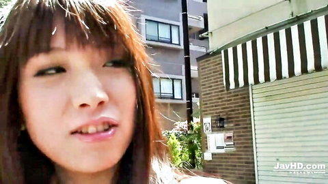 Hinata Tachibana teen JAV model smiling in outdoor fingering scene thumbnail