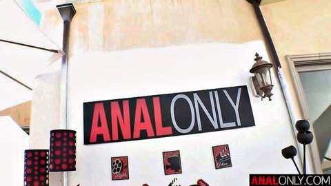 Keira Croft Anal Only stretching XXX video set with bold signage
