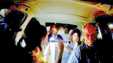 MILF teaches older man sex skills in dimly lit car with group