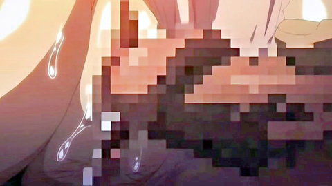 Hentai anime girl with huge tits squirts pussy juices while spreading legs in lingerie