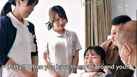 Rukawa Rio in hospital bed with sexy nurses around, JAV fantasy scene