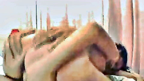 Blurry Brazilian teen in intense screaming rear-entry fuck on bed
