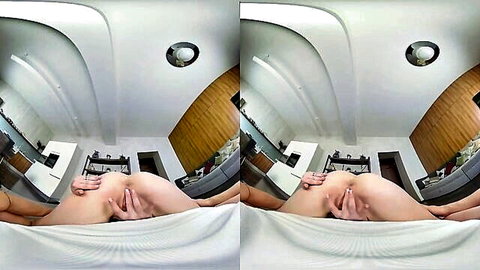Big boobs blonde spreads legs in POV fuck scene