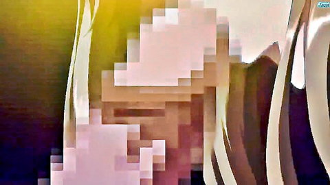 Pixelated hentai girl with curvy figure in erotic animated pose, HMV style