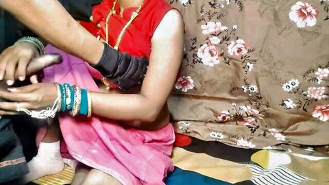 Desixxx256 desi wife in red saree intimate touch with hands