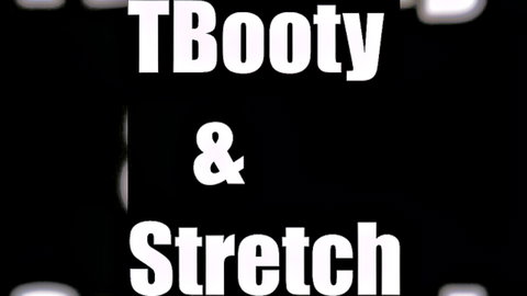 TBooty and Stretch adult video thumbnail with bold title overlay