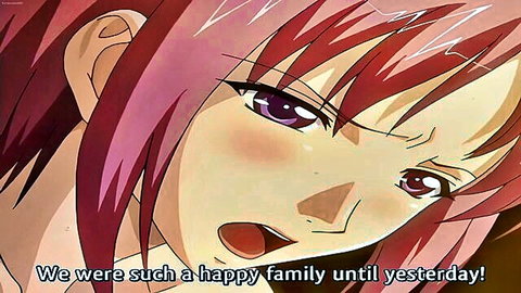 Upset pink-haired hentai teen girl with teary eyes mouth open screaming emotional quote