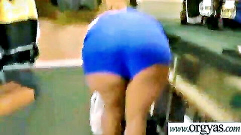 Skinny fair girl bends over in tight blue shorts wedgie exposing small ass cheeks outdoors