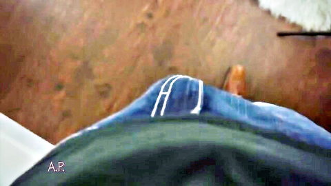 Alexa Pearl in tight jeans and hoodie, POV tease close-up