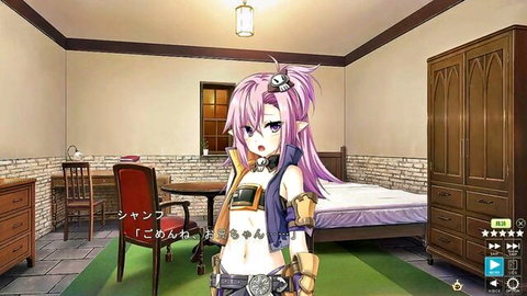 Pink-haired anime fantasy girl in revealing midriff top and pants pose