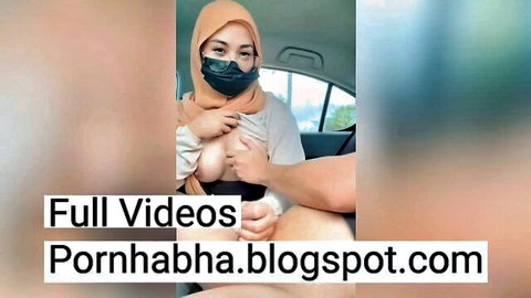 Viral hijab teacher exposes tits in steamy car fuck