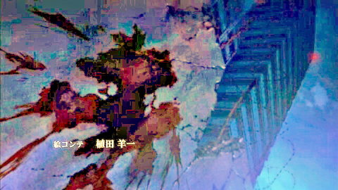 Witch of the Steel Annerose E3 abstract hentai thumbnail with red splatters and urban scene