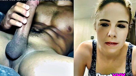 Blonde MILF eyes massive black cock in TugPass handjob tease