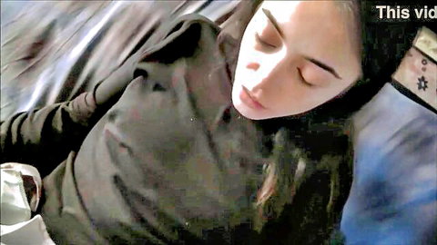 Kylie Quinn as sleepy bookworm step-sister in black top on bed